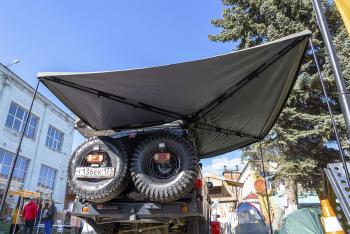53 679 р. Маркиза автомобильная РИФ безопорная, веерная 2,3х2 м (правая) РИФ rifav042023802  с доставкой в г. Горно‑Алтайск. Увеличить фотографию 4