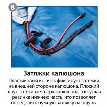 5 349 р. Мешок спальный BTrace Mega (Левый,СерыйСиний), (ТК: -5C) BTrace s0565  с доставкой в г. Горно‑Алтайск. Увеличить фотографию 14