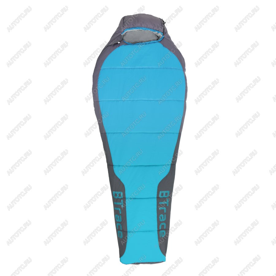 7 189 р. Мешок спальный BTrace Snug L size Правый, (СерыйСиний) (ТК: -14C) BTrace s0575  с доставкой в г. Горно‑Алтайск