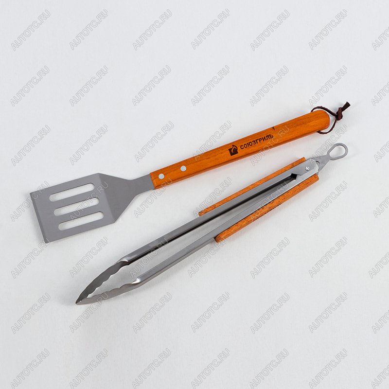1 119 р. Набор для барбекю СОЮЗГРИЛЬ (щипцы, лопатка) O-GRILL grillset-2  с доставкой в г. Горно‑Алтайск