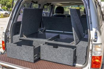 26 999 р. Органайзер в багажник для Toyota Land Cruiser 80 (2 выдвижных ящика+спальник) РФ 080-003  с доставкой в г. Горно‑Алтайск. Увеличить фотографию 2