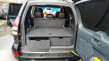 24 999 р. Органайзер в багажник для Toyota Land Cruiser Prado 120 (2 выдв.ящика+спальник) РФ 120-003  с доставкой в г. Горно‑Алтайск. Увеличить фотографию 11