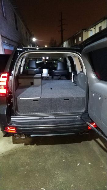 24 999 р. Органайзер в багажник для Toyota Land Cruiser Prado 150 (2 выдв.ящика+спальник) дорестайлинг РФ 150-003  с доставкой в г. Горно‑Алтайск. Увеличить фотографию 3