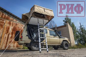94 209 р. Палатка на крышу автомобиля РИФ Soft RT02-120, тент песочный, 120х240х115 см РИФ rifrt0212060000  с доставкой в г. Горно‑Алтайск. Увеличить фотографию 18