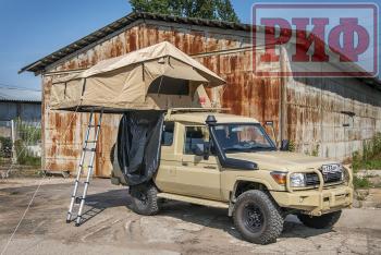 94 209 р. Палатка на крышу автомобиля РИФ Soft RT02-140, тент песочный, 140х240х115 см РИФ rifrt0214060000  с доставкой в г. Горно‑Алтайск. Увеличить фотографию 4