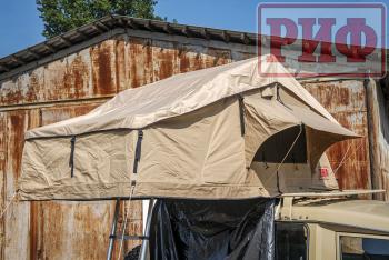 94 209 р. Палатка на крышу автомобиля РИФ Soft RT02-140, тент песочный, 140х240х115 см РИФ rifrt0214060000  с доставкой в г. Горно‑Алтайск. Увеличить фотографию 2