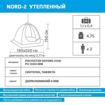 11 009 р. Палатка-зонт зимняя HELIOS NORD-2 с дышащим верхом (желтыйчерный) HELIOS nord-2  с доставкой в г. Горно‑Алтайск. Увеличить фотографию 13