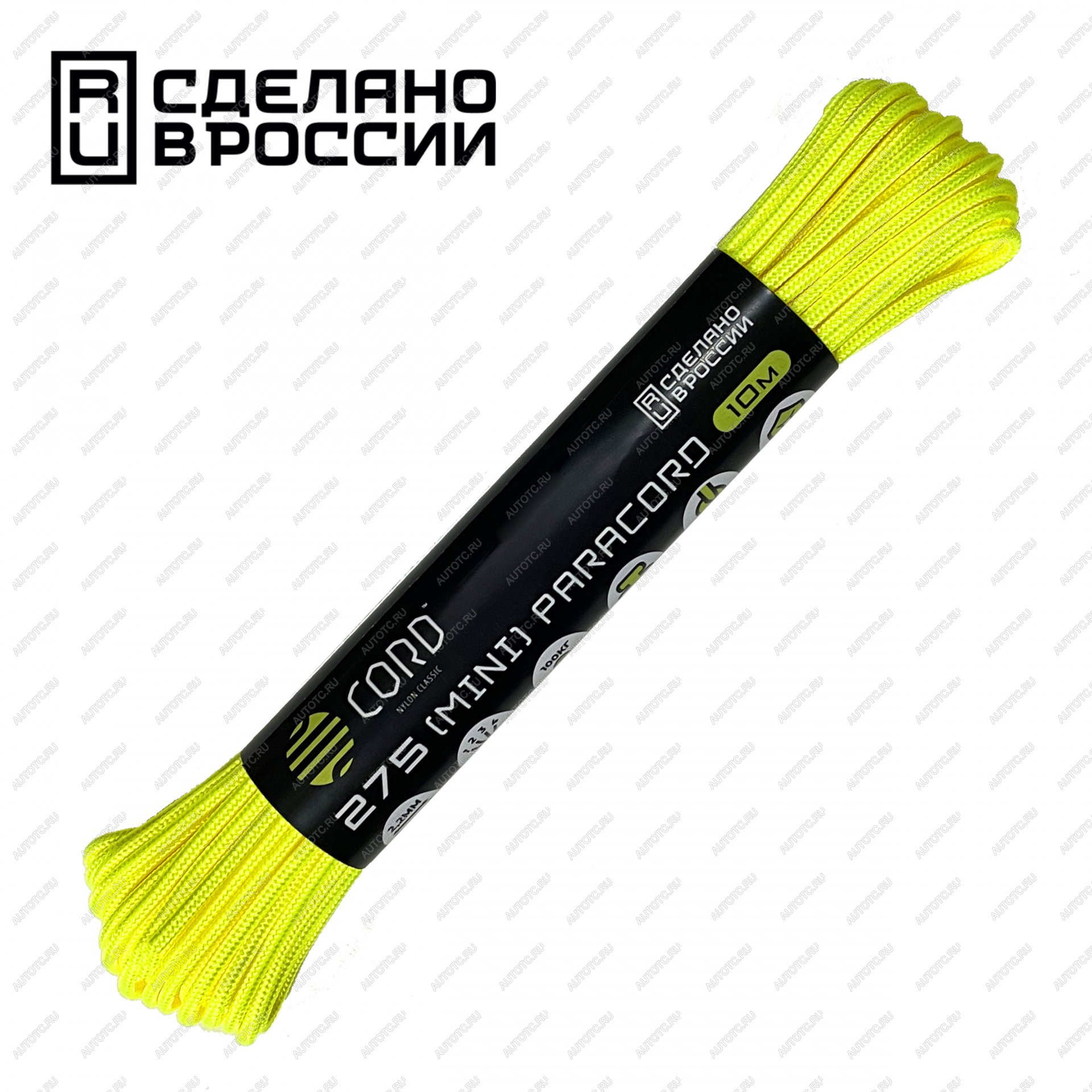 209 р. Паракорд 275 (мини) CORD nylon 10м (neon yellow) CORD 275.n10.n.y  с доставкой в г. Горно‑Алтайск