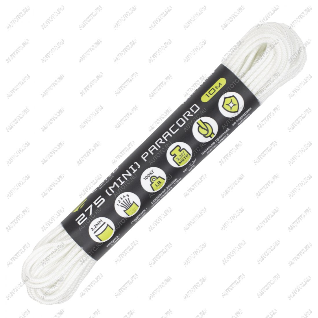 199 р. Паракорд 275 (мини) CORD nylon 10м (white) CORD 275.n10.w  с доставкой в г. Горно‑Алтайск