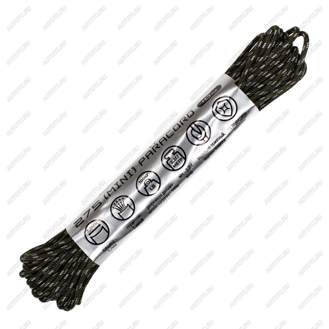 329 р. Паракорд 275 (мини) CORD nylon 10м световозвращающий (army green) CORD 275.n10.lm.a.gr  с доставкой в г. Горно‑Алтайск