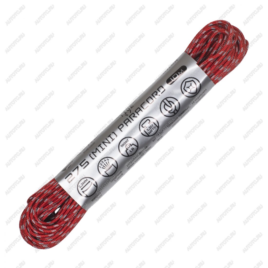 329 р. Паракорд 275 (мини) CORD nylon 10м световозвращающий (red) CORD 275.n10.lm.r  с доставкой в г. Горно‑Алтайск