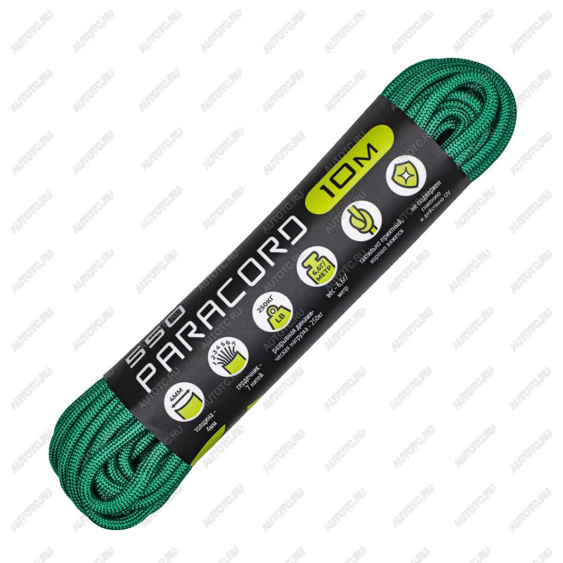 259 р. Паракорд 550 CORD nylon 10м (emerald green) CORD 550.n10.em.gr  с доставкой в г. Горно‑Алтайск