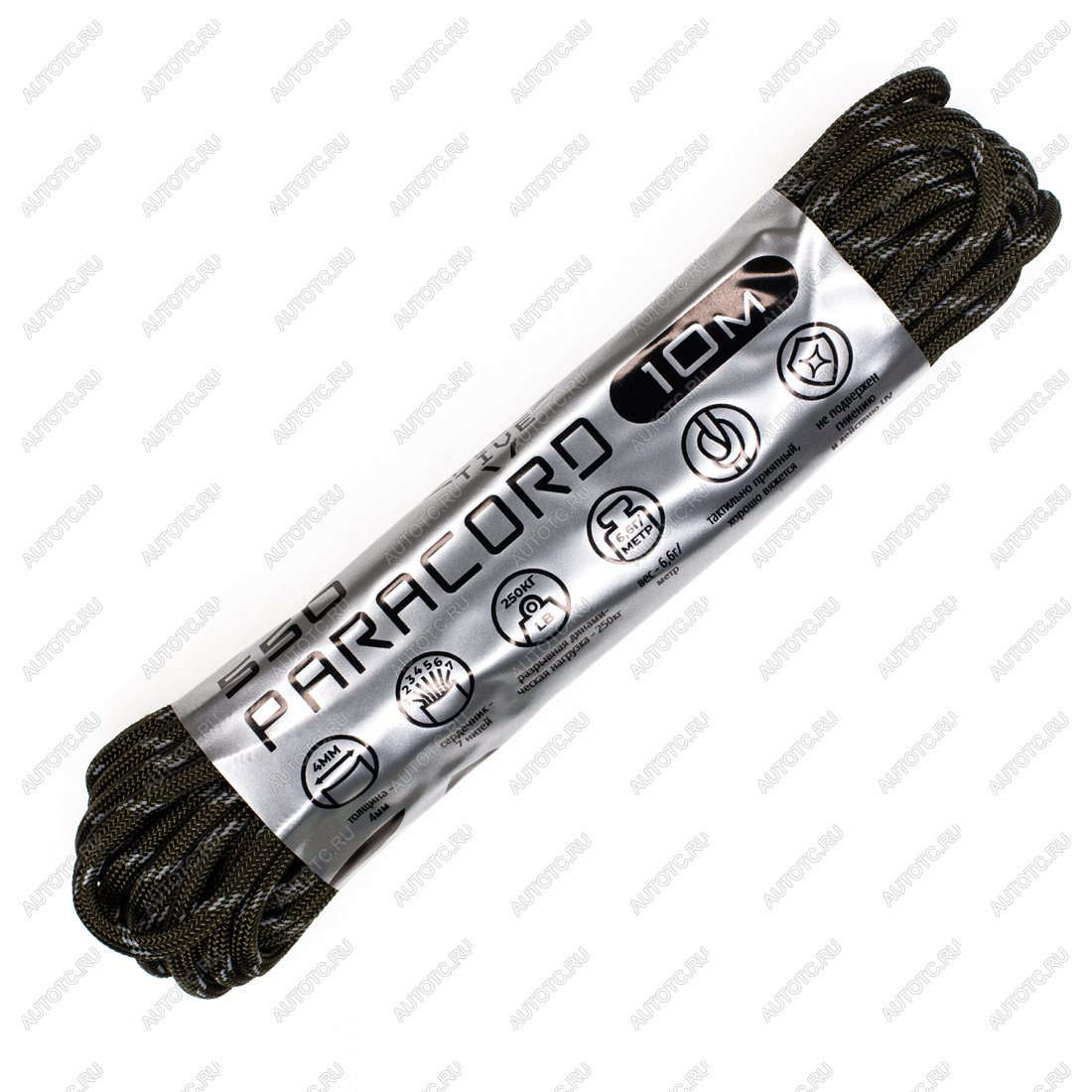 389 р. Паракорд 550 CORD nylon 10м световозвращающий (army green) CORD 550.n10.lm.a.gr  с доставкой в г. Горно‑Алтайск