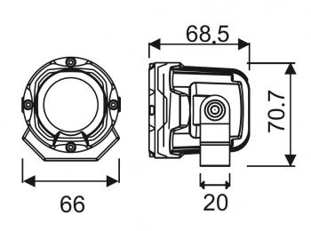 13 659 р. Светодиодная лазерная фара дальнего света РИФ 10W LED РИФ sm-2010l-rda  с доставкой в г. Горно‑Алтайск. Увеличить фотографию 9