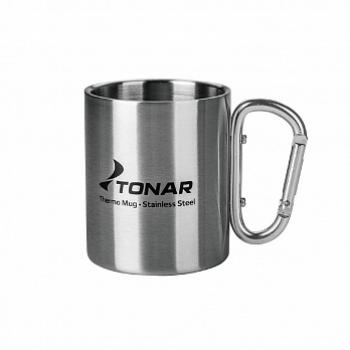 589 р. Термокружка ТОНАР 300ML ручка-карабин ТОНАР t.tk-032-300  с доставкой в г. Горно‑Алтайск. Увеличить фотографию 1