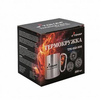 589 р. Термокружка ТОНАР 300ML ручка-карабин ТОНАР t.tk-032-300  с доставкой в г. Горно‑Алтайск. Увеличить фотографию 4