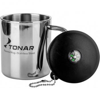 779 р. Термокружка ТОНАР 350ML металлическая, с пластиковой крышкой+карабин ТОНАР t.tk-038-350  с доставкой в г. Горно‑Алтайск. Увеличить фотографию 3