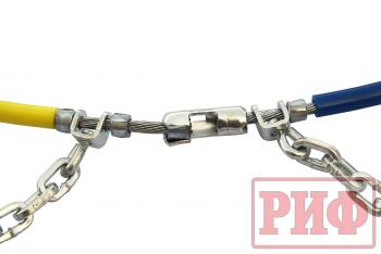 10 049 р. Цепи противоскольжения РИФ 4х4 "соты" 16 мм, 25570R18, 25575R17, 26575R16, 26555R19, 26565R18, 26570R17, 27560R18, 27570R16, 32x11,5R15 (к-т 2 шт.) РИФ rif18-0-0000267  с доставкой в г. Горно‑Алтайск. Увеличить фотографию 8