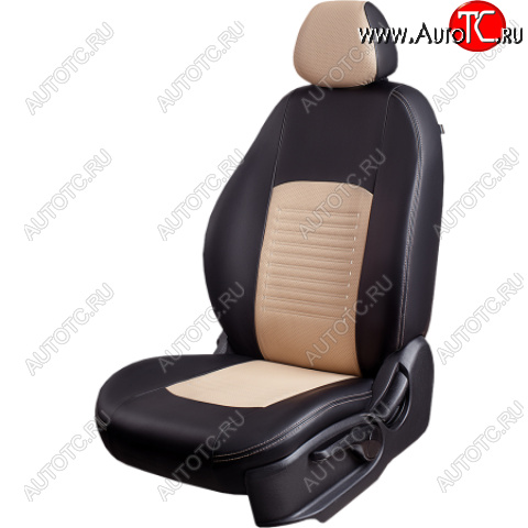 9 449 р. Комплект чехлов для сидений (РЗСиС 60/40 2Г Илана+Орегон) ТУРИН Lord Autofashion  Chevrolet Niva  2123 (2009-2020) рестайлинг (черный, вставка бежевая, строчка бежевая)  с доставкой в г. Горно‑Алтайск