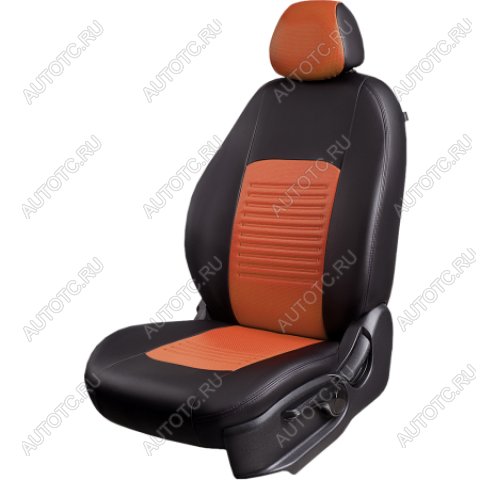 9 449 р. Комплект чехлов для сидений (РЗС40/60 3Г Илана+Орегон) ТУРИН Lord Autofashion  KIA Ceed  3 CD (2018-2025) универсал, хэтчбэк (черный, вставка коричневая/беж, строчка черная)  с доставкой в г. Горно‑Алтайск