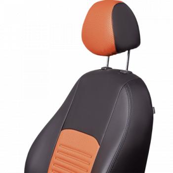 9 449 р. Комплект чехлов для сидений (РЗС40/60 3Г Илана+Орегон) ТУРИН Lord Autofashion  KIA Ceed  3 CD (2018-2025) универсал, хэтчбэк (черный, вставка коричневая/беж, строчка черная)  с доставкой в г. Горно‑Алтайск. Увеличить фотографию 7