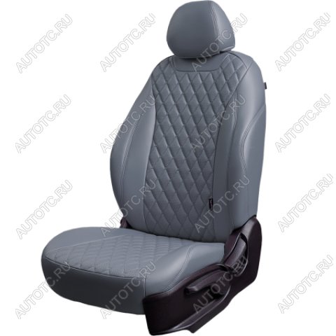 19 649 р.  Комплект чехлов для сидений (РЗС 60/40 2Г Орегон) БАЙРОН Lord Autofashion  KIA Rio  3 QB (2011-2017) дорестайлинг седан, рестайлинг седан (серый, вставка серая, строчка темно-серая)  с доставкой в г. Горно‑Алтайск
