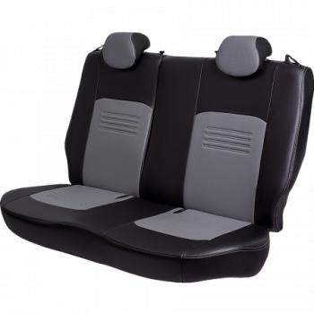 9 449 р. Комплект чехлов для сидений (РЗС 60/40 3Г Илана+Орегон) ТУРИН СТ Lord Autofashion  KIA Soul  AM (2008-2014) дорестайлинг, рестайлинг (черный, вставка серая, строчка серая)  с доставкой в г. Горно‑Алтайск. Увеличить фотографию 3