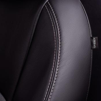 9 449 р. Комплект чехлов для сидений (РЗС 60/40 3Г Илана+Орегон) ТУРИН СТ Lord Autofashion  KIA Soul  AM (2008-2014) дорестайлинг, рестайлинг (черный, вставка серая, строчка серая)  с доставкой в г. Горно‑Алтайск. Увеличить фотографию 7