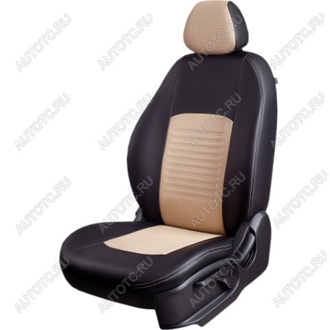 9 449 р. Комплект чехлов для сидений ( к.Drive Active РЗСиС 60/40 3Г Илана+Орегон) ТУРИН СТ Lord Autofashion  Лада Гранта FL ( 2191,  2190,  2194,  2192) (2018-2025) лифтбэк рестайлинг, седан рестайлинг, универсал рестайлинг, хэтчбек рестайлинг (черный, вставка бежевая, строчка бежевая)  с доставкой в г. Горно‑Алтайск