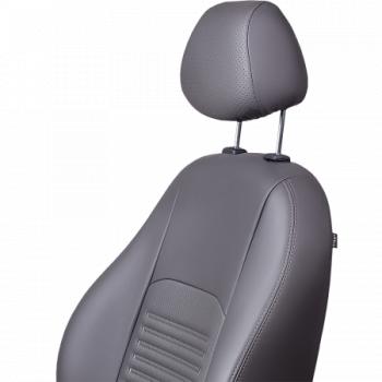 9 449 р. Комплект чехлов для сидений (РЗС 60/40 3Г Илана+Орегон) ТУРИН СТ Lord Autofashion  Nissan Juke  1 YF15 (2010-2020) дорестайлинг, рестайлинг (серый, вставка серая, строчка серая)  с доставкой в г. Горно‑Алтайск. Увеличить фотографию 3