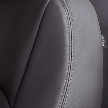 9 449 р. Комплект чехлов для сидений (РЗС 60/40 3Г Илана+Орегон) ТУРИН СТ Lord Autofashion  Nissan Juke  1 YF15 (2010-2020) дорестайлинг, рестайлинг (серый, вставка серая, строчка серая)  с доставкой в г. Горно‑Алтайск. Увеличить фотографию 8