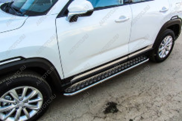 16 699 р.  Защита порогов d57 с листом Slitkoff  SSANGYONG Actyon Sport (2012-2025) (нержавейка полированная)  с доставкой в г. Горно‑Алтайск