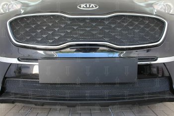 3 699 р. Защитная сетка в бампер (верх, ячейка 3х7 мм) Alfeco Стандарт  KIA Sportage  4 QL (2018-2022) рестайлинг (Чёрная)  с доставкой в г. Горно‑Алтайск. Увеличить фотографию 2