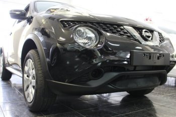 3 099 р. Защитная сетка в бампер (низ, ячейка 3х7 мм) Стрелка11 Стандарт  Nissan Juke  1 YF15 (2014-2020) рестайлинг (Чёрная)  с доставкой в г. Горно‑Алтайск. Увеличить фотографию 2