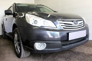 3 999 р. Защитная сетка в бампер (низ, ячейка 4х10 мм) Стрелка11 Премиум Subaru Outback BR/B14 дорестайлинг универсал (2009-2013) (Чёрная)  с доставкой в г. Горно‑Алтайск. Увеличить фотографию 4