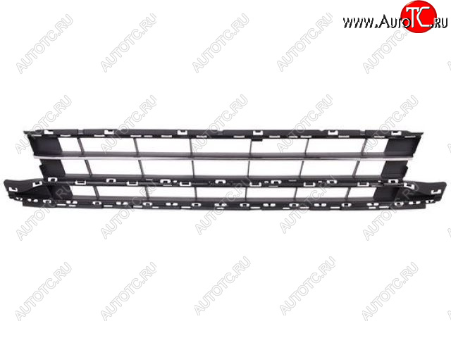 5 199 р. Центральная решетка переднего бампера (пр-во Тайвань) TYG Volkswagen Passat B8 седан дорестайлинг (2015-2019) (молдинг хром)  с доставкой в г. Горно‑Алтайск