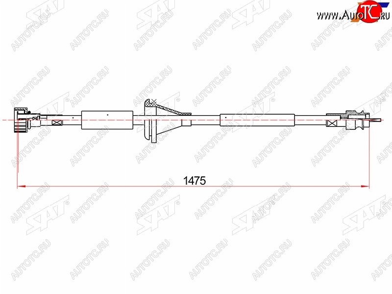 779 р. Трос спидометра MERCEDES-BENZ E-CLASS (W124) 85-93 SAT ST-325-0004  с доставкой в г. Горно‑Алтайск