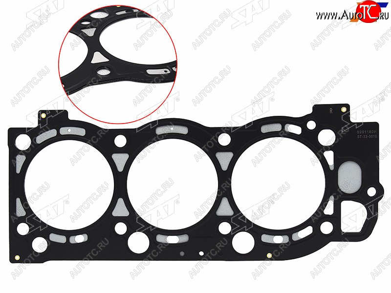 1 239 р. Прокладка ГБЦ TOYOTA LC PRADOSURFGRANVIA 5VZ 99-05 RH SAT ST-33-0010  с доставкой в г. Горно‑Алтайск