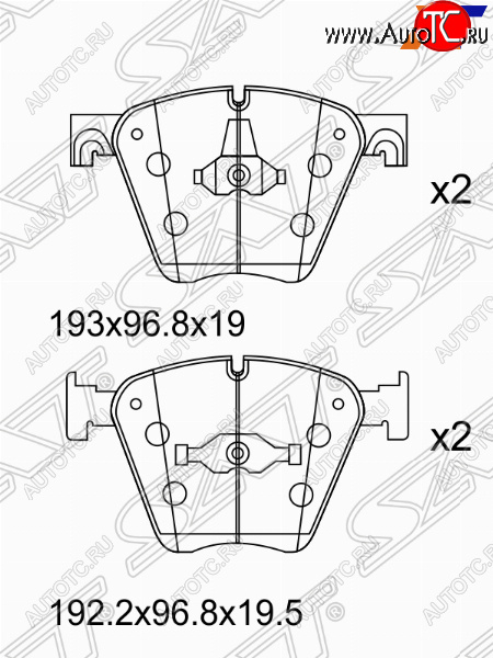 3 799 р. Колодки тормозные SAT (передние)  BMW X6  F16 (2014-2020)  с доставкой в г. Горно‑Алтайск