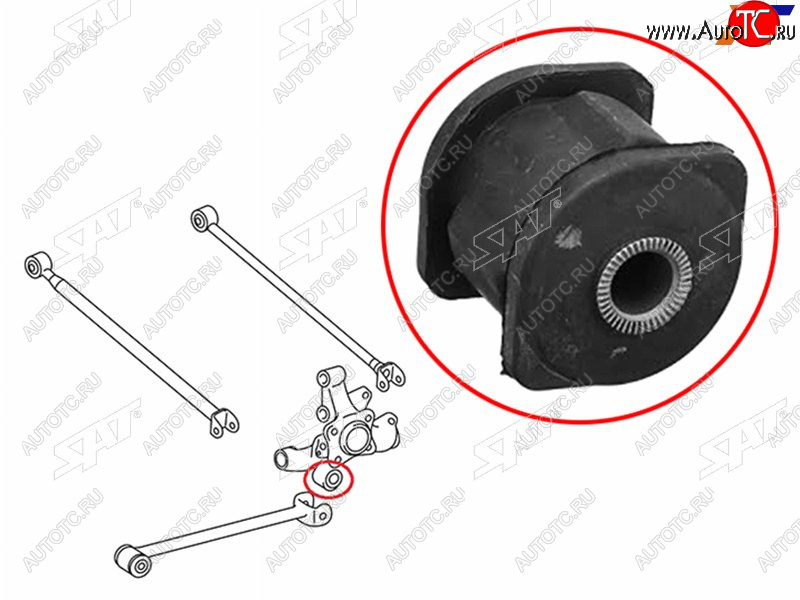296 р. Сайлентблок Toyota Caldina (T190,T210) 92-02  Camry (XV20,XV30,XV40,XV50) 96-21  Corolla (E90,E100 SAT ST-42305-06020-U  с доставкой в г. Горно‑Алтайск