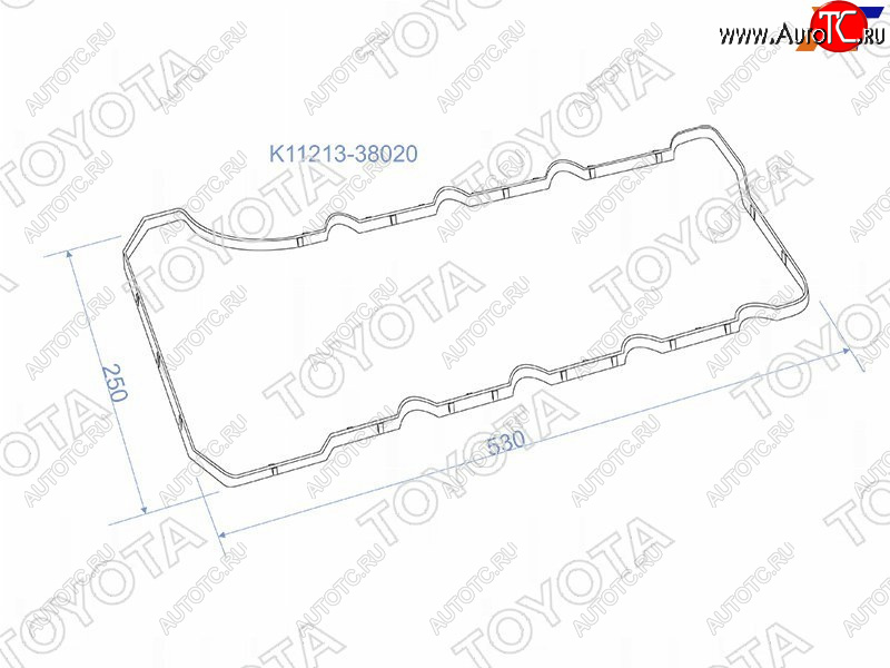 1 659 р. Прокладка клапанной крышки (3URFE) TOYOTA №1  Lexus LX570  J200 (2007-2015) дорестайлинг, 1-ый рестайлинг  с доставкой в г. Горно‑Алтайск