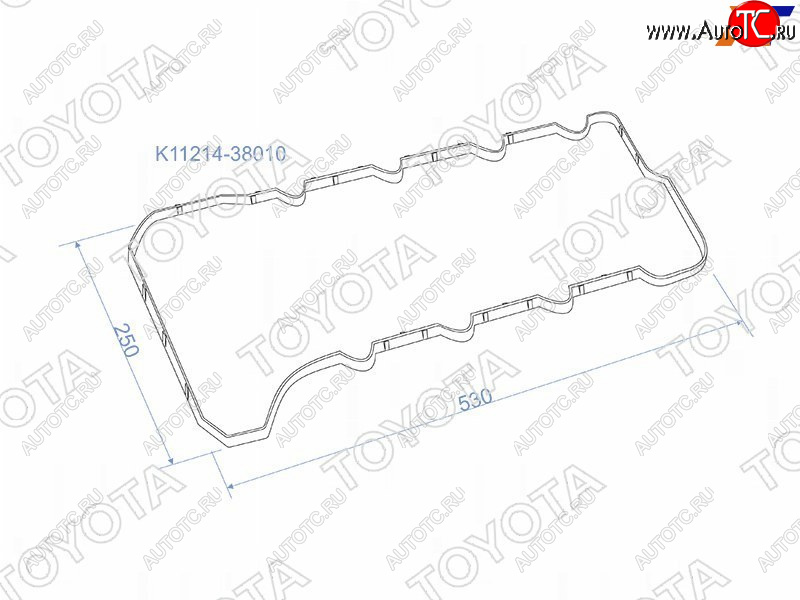 1 689 р. Прокладка клапанной крышки (3URFE) TOYOTA  Lexus LX570  J200 (2007-2015) дорестайлинг, 1-ый рестайлинг  с доставкой в г. Горно‑Алтайск