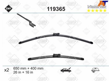 3 289 р. Комплект щеток стеклоочистителя 650мм+400мм TOYOTA AVENSIS 08-18                                     SWF 119365  с доставкой в г. Горно‑Алтайск. Увеличить фотографию 2