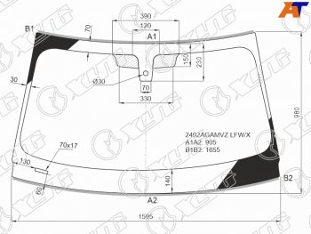 Стекло лобовое (Датчик дождя Молдинг) XYG BMW X7 G07 (2018-2022)