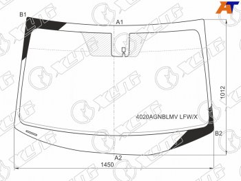 Стекло лобовое (Датчик дождя) XYG Honda Accord 9 CR седан дорестайлинг (2013-2016)