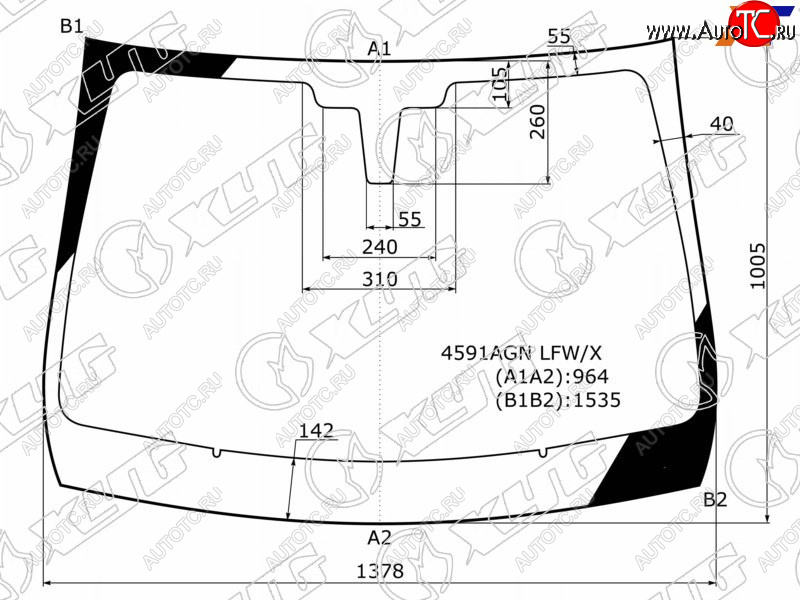 5 899 р. Стекло лобовое LADA XRAY 15-  XRAY Cross 18- XYG 4591AGN LFW/X  с доставкой в г. Горно‑Алтайск