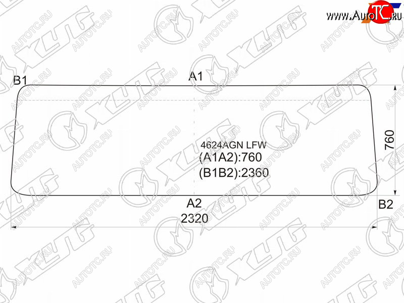 11 899 р. Стекло лобовое DAF 95 88-08 XYG 4624AGN LFW  с доставкой в г. Горно‑Алтайск