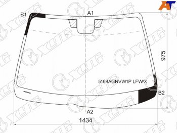 6 849 р. Стекло лобовое Mazda 6 05-08 XYG 5164AGNVW1P LFW/X  с доставкой в г. Горно‑Алтайск. Увеличить фотографию 1