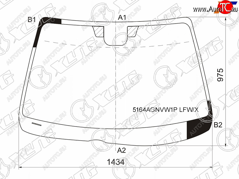 6 849 р. Стекло лобовое Mazda 6 05-08 XYG 5164AGNVW1P LFW/X  с доставкой в г. Горно‑Алтайск