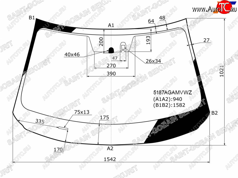 24 799 р. Стекло лобовое (Датчик дождя Молдинг) SAINT-GOBAIN SEKURIT Mazda CX-5 KF (2016-2024)  с доставкой в г. Горно‑Алтайск